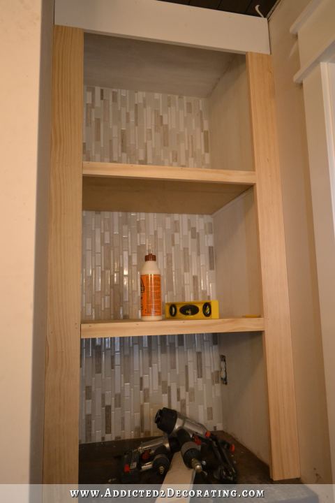 Bathroom Built-In Storage – Tiled & Trimmed