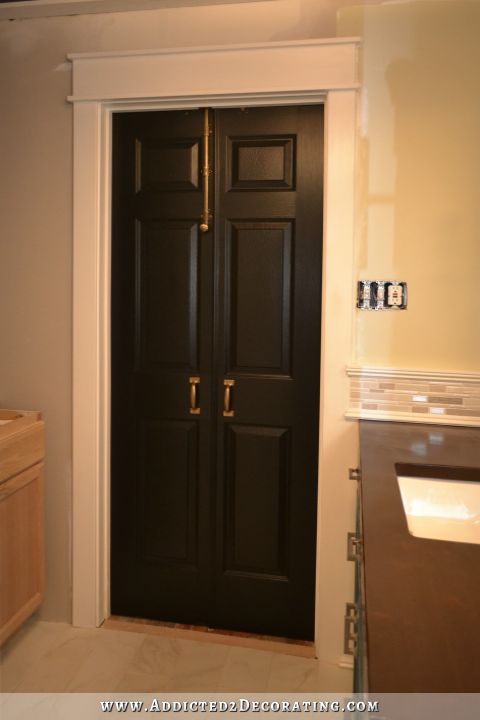 Finished Bi-fold Closet Doors Used As Double Doors