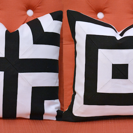 DIY Black & White Striped Accent Pillows – One Fabric, Two Ways