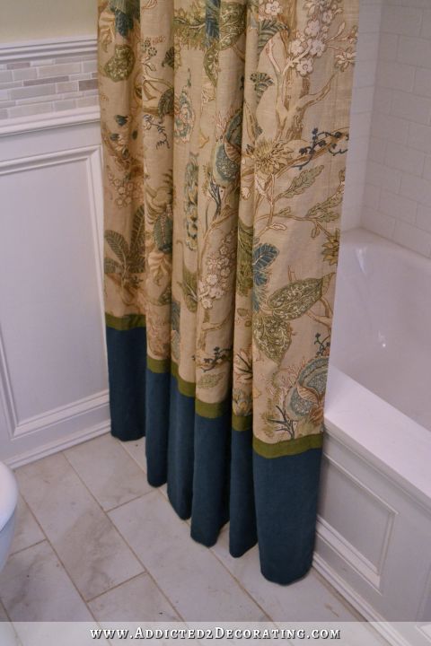 DIY Decorative Shower Curtain – Finished And Installed
