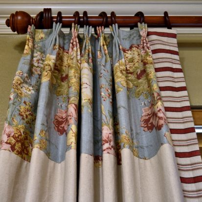 DIY: Pinch-Pleated, Lined Draperies With Two Accent Fabrics