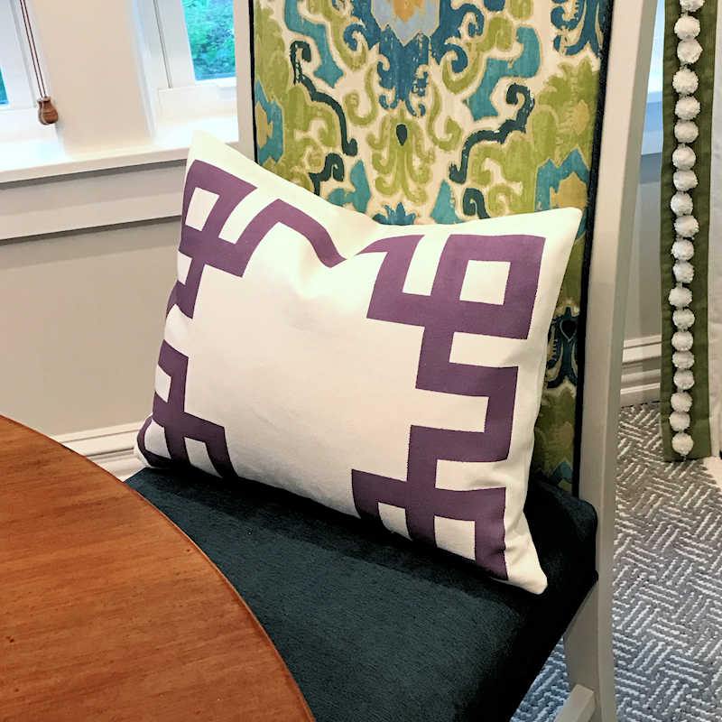 Easy (Painted!) DIY Greek Key Accent Pillows