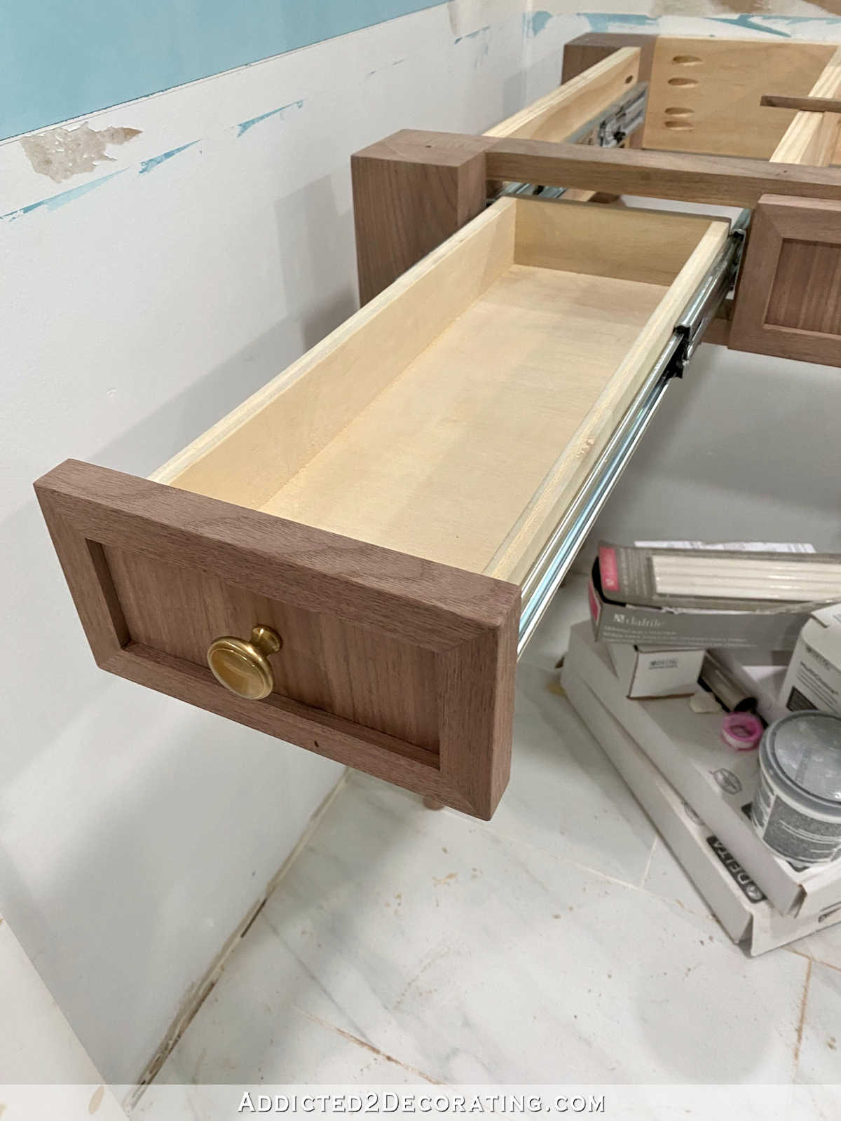 DIY Table-Style Bathroom Vanity With Drawers – Finished! (Part 2 — Making The Drawer Fronts)