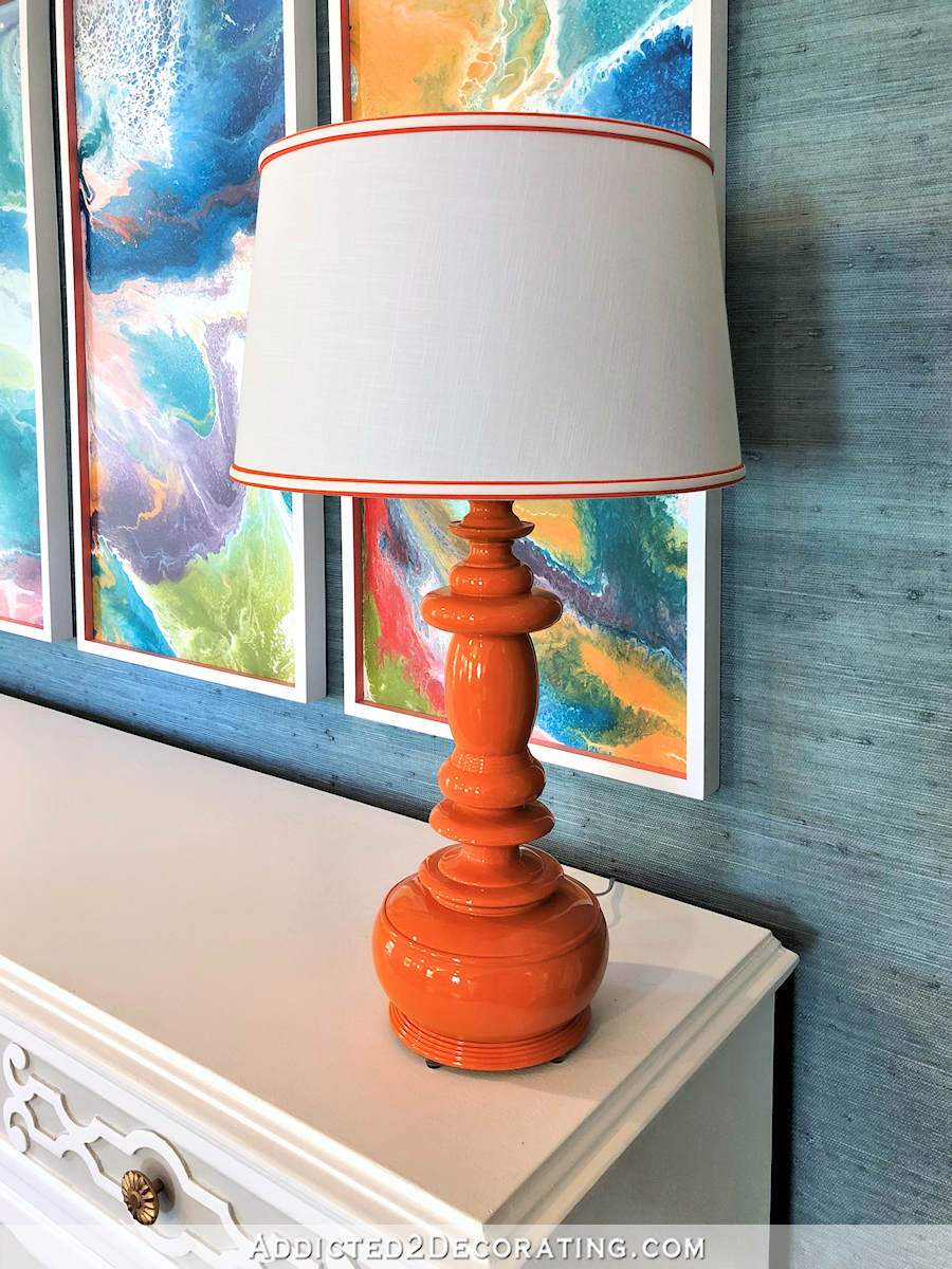 Colorful Orange Lamp Makeover (Plus A Few Entryway Plans)