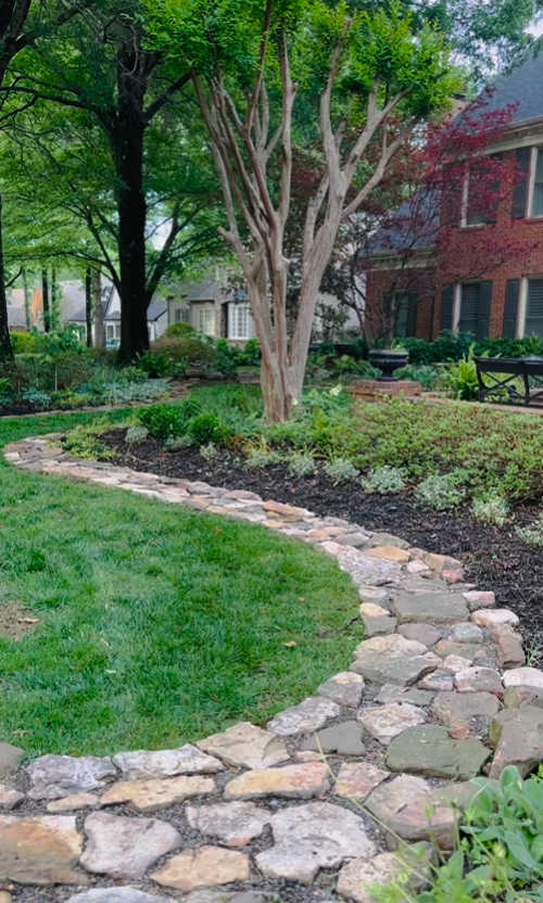 Natural Stone Flower Bed Borders (Clarity For Our Front Yard Landscaping)
