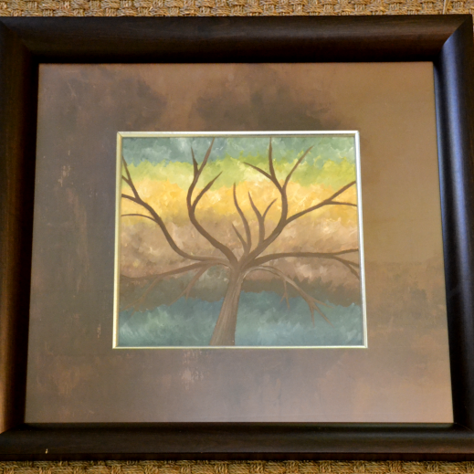 Easy Acrylic Tree Artwork With Layered Colors