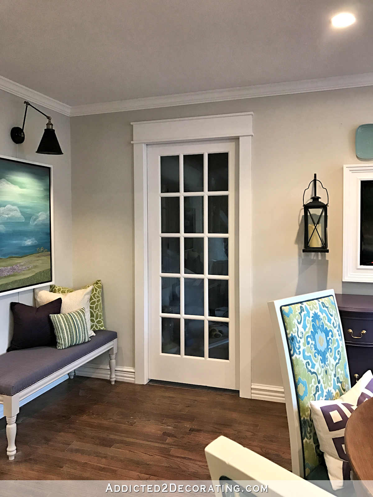 New Breakfast Room Pocket Door – Painted, Trimmed & Finished