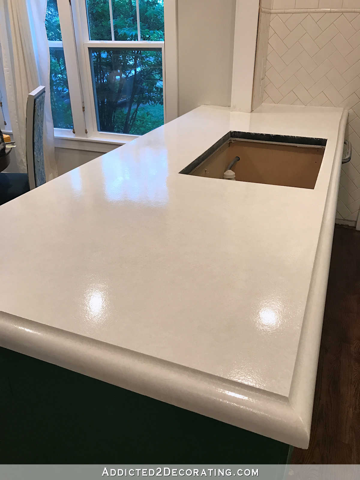 My FINISHED Refinished Concrete Countertops (Clear Coated With Polyurea)
