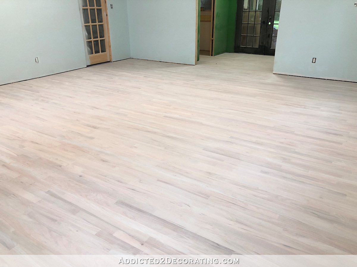 DIY Whitewashed Red Oak Studio Floor – Part 1